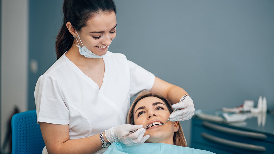 Smiling Patient in Chair photo