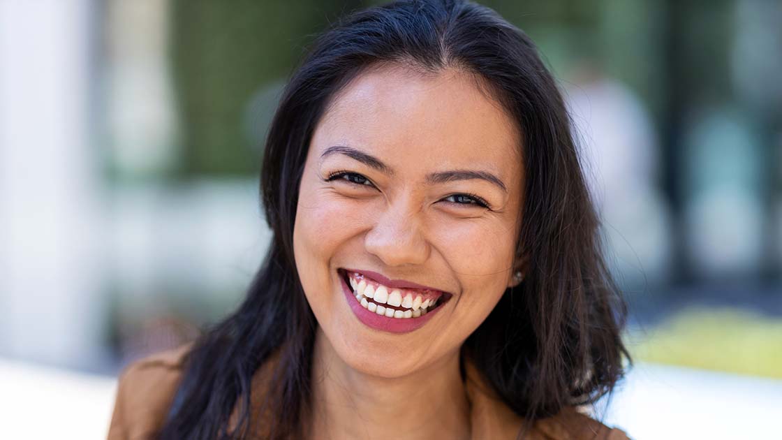 woman smiling