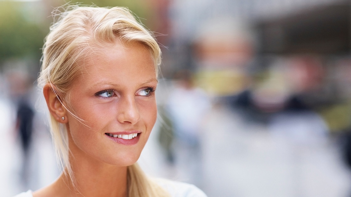 woman smiling